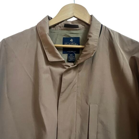 Brooks Brothers Tan Brown Field Jacket Size XXL Casual Chore Rain Coat - Picture 3 of 16